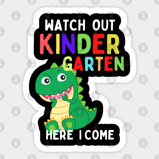 Watch Out Kindergarten Here I Come Sticker by Dippity Dow Five